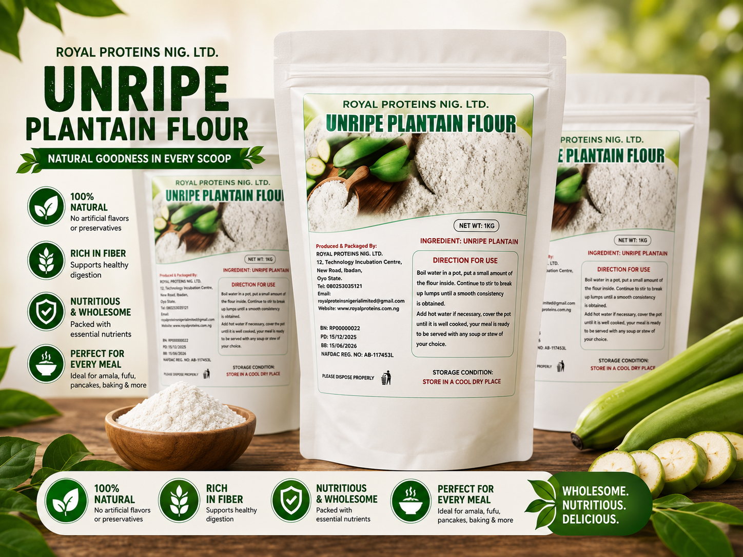 Unripe Plantain Flour